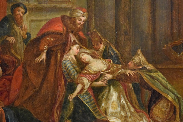 18th Century, French Painting with Esther’s Fainting before Ahasuerus For Sale 2