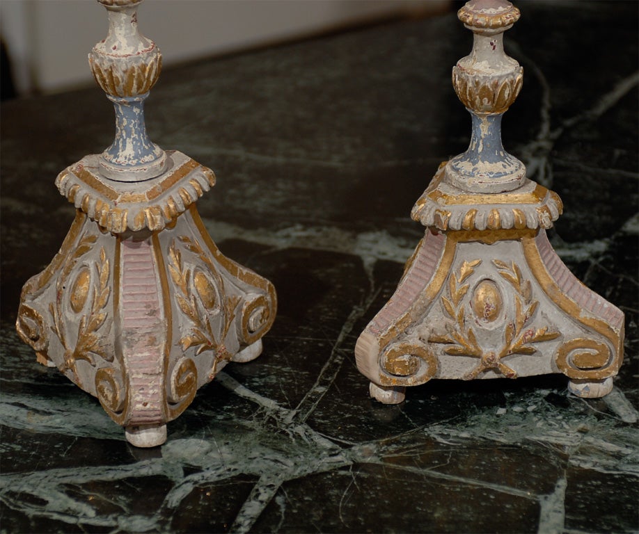 18th Century and Earlier 18th Century French Pair of Candlesticks
