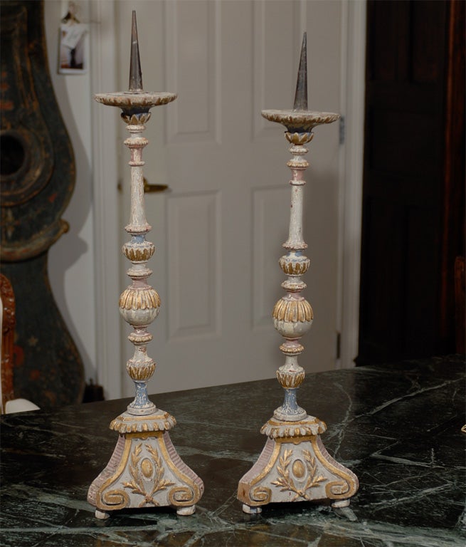 18th Century French Pair of Candlesticks 2