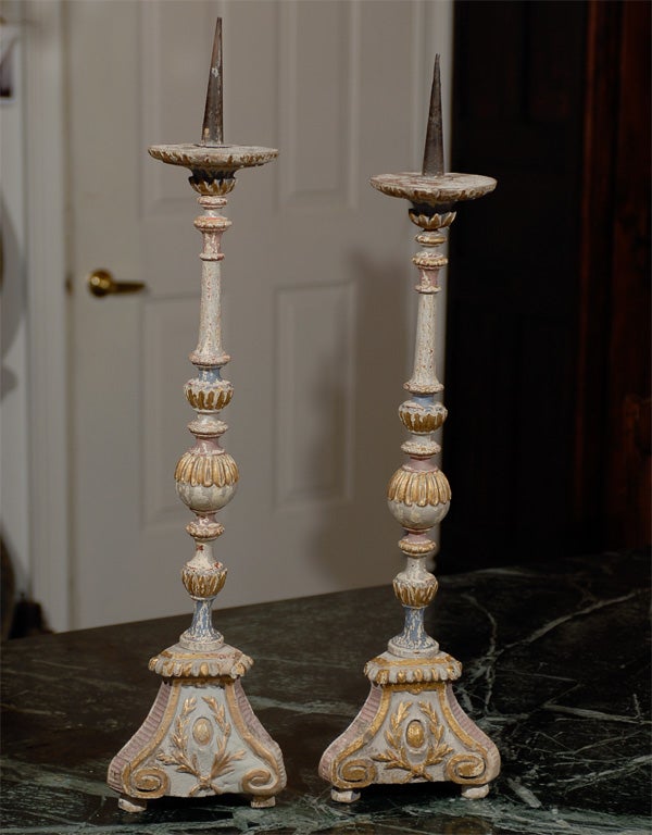 18th Century French Pair of Candlesticks 3