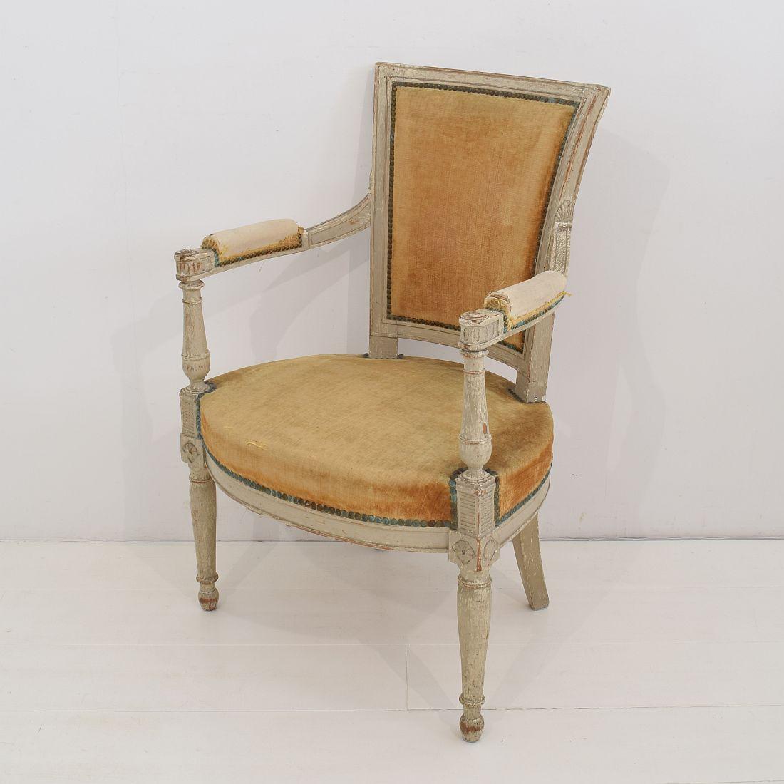 18th Century and Earlier 18th Century French Pair of Directoire Chairs