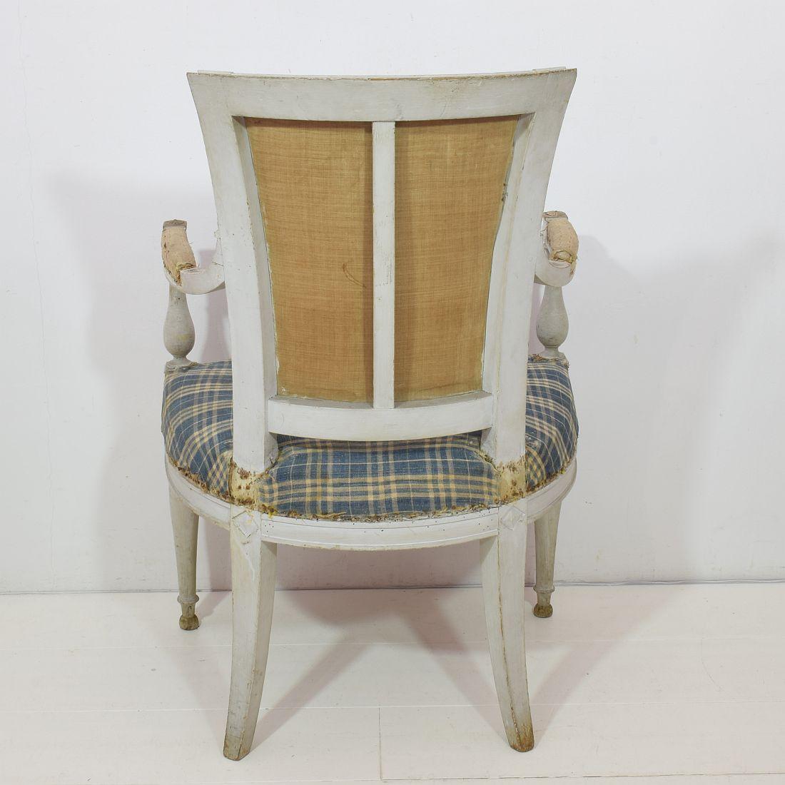 Wood 18th Century French Pair of Directoire Chairs