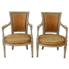 18th Century French Pair of Directoire Chairs