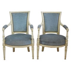 18th Century French Pair of Directoire Chairs