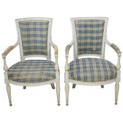 18th Century French Pair of Directoire Chairs