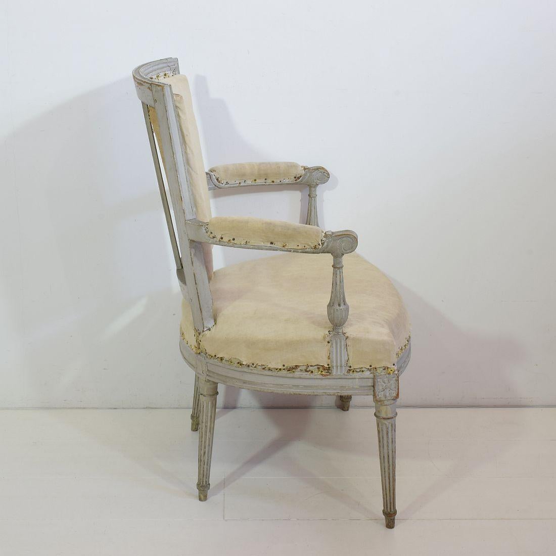18th Century and Earlier 18th Century French Pair of Louis XVI Chairs