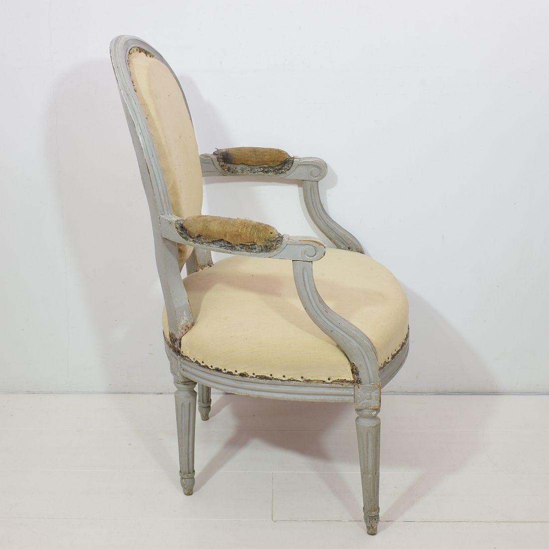 18th Century and Earlier 18th Century French Pair of Louis XVI Chairs