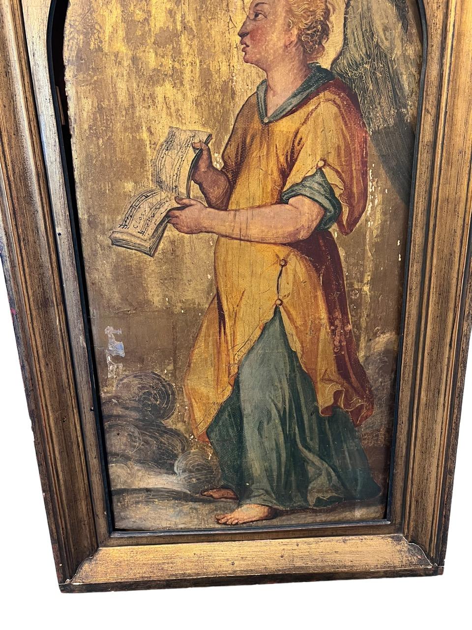 18th Century French Pair of Oils on Gold Leaf Panels For Sale 1