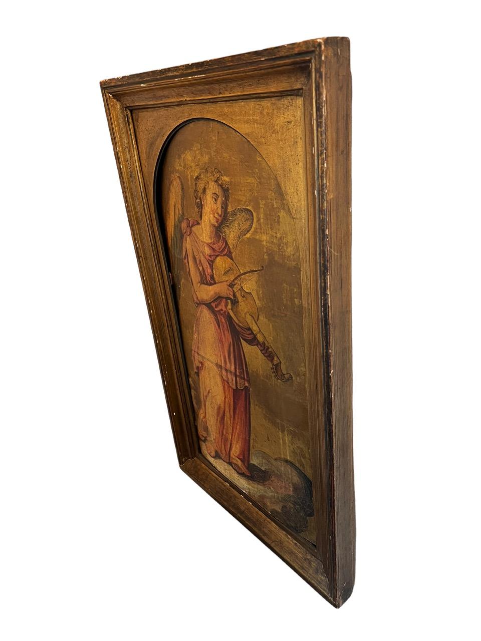 18th Century French Pair of Oils on Gold Leaf Panels For Sale 3