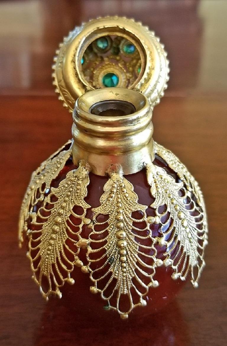 Hand-Crafted 18th Century French Palais Royal Perfume Bottle For Sale