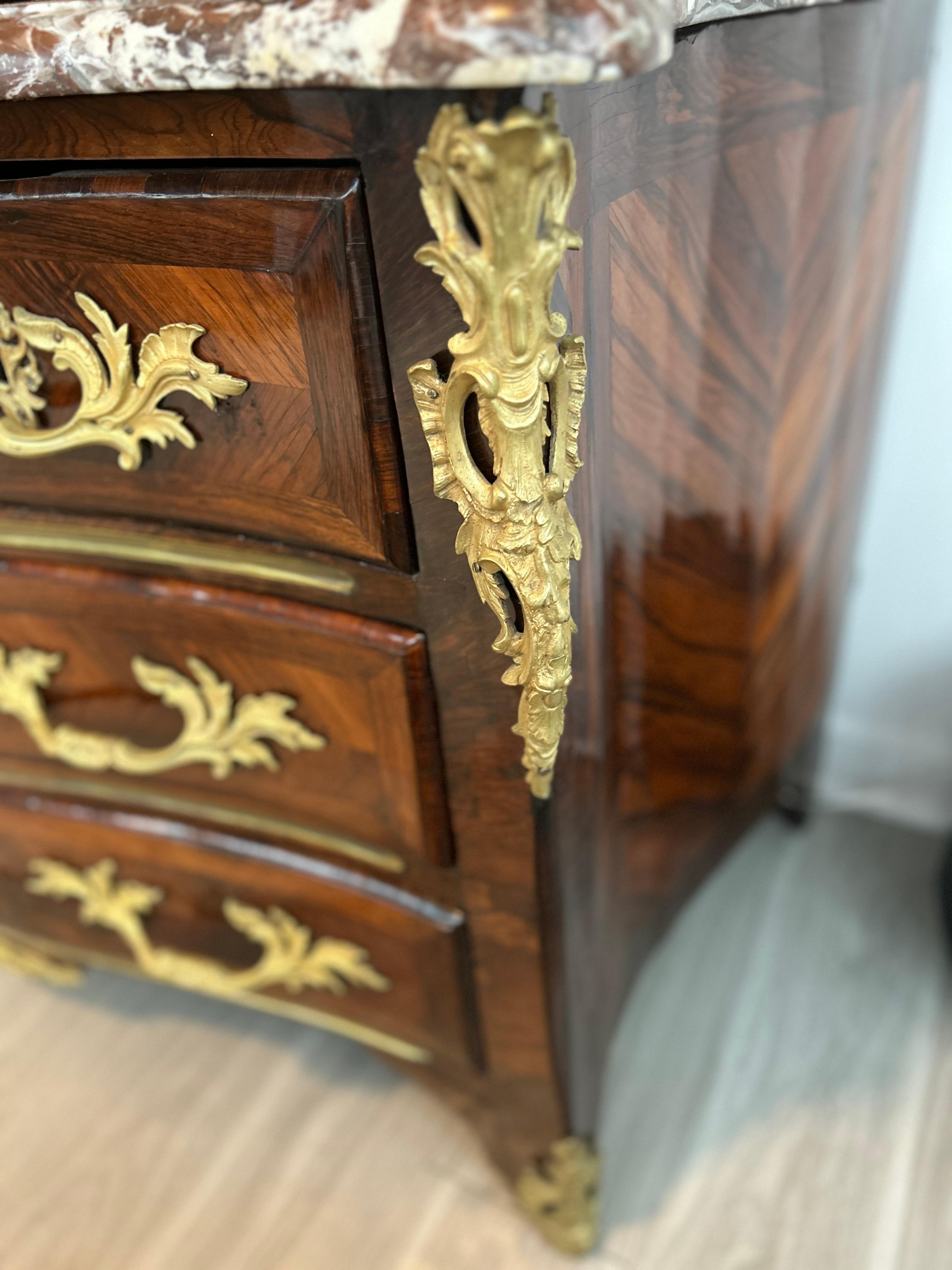 Ormolu 18th Century French Parisian Louis XV Commode For Sale