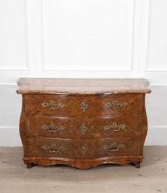 18th Century French Parquetry Bombe Commode
