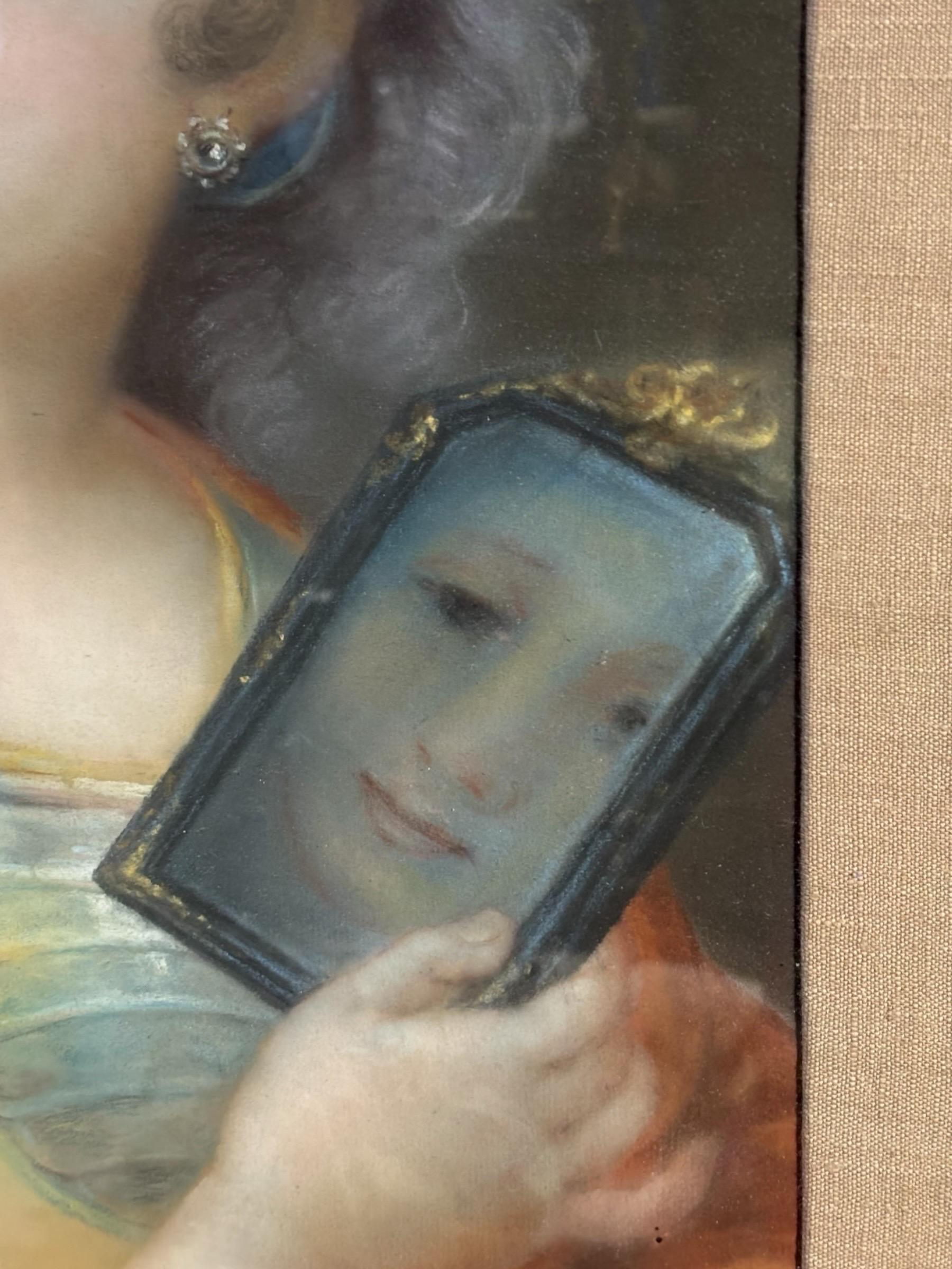 18th Century French Pastel Portrait by Saintin Francois Jozan (Französisch) im Angebot