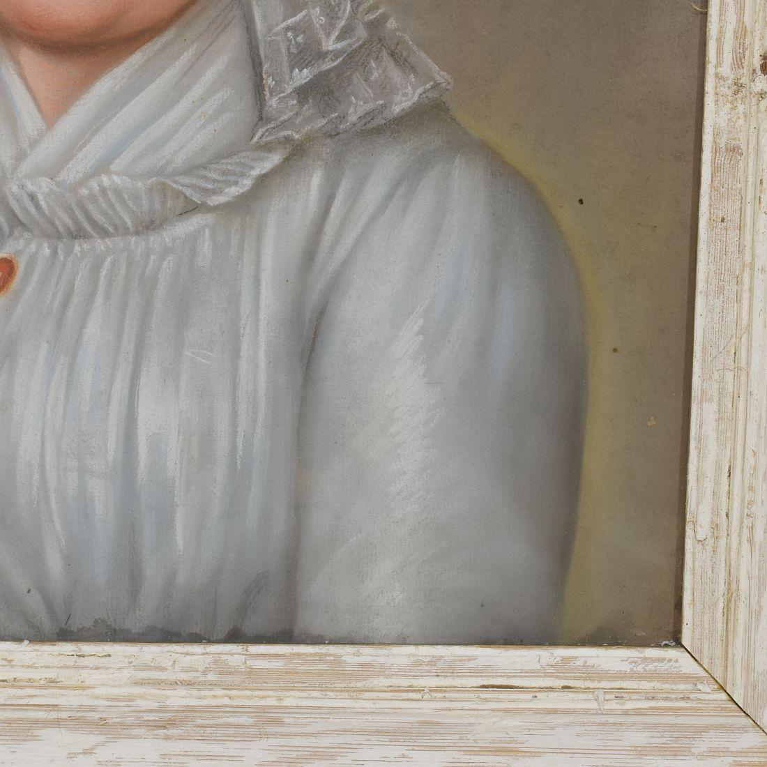Ritratto di giovane donna a pastello francese del XVIII secolo in vendita 3