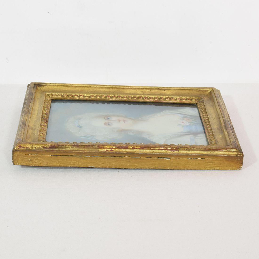 Portrait d'une jeune femme au pastel du 18ème siècle 4