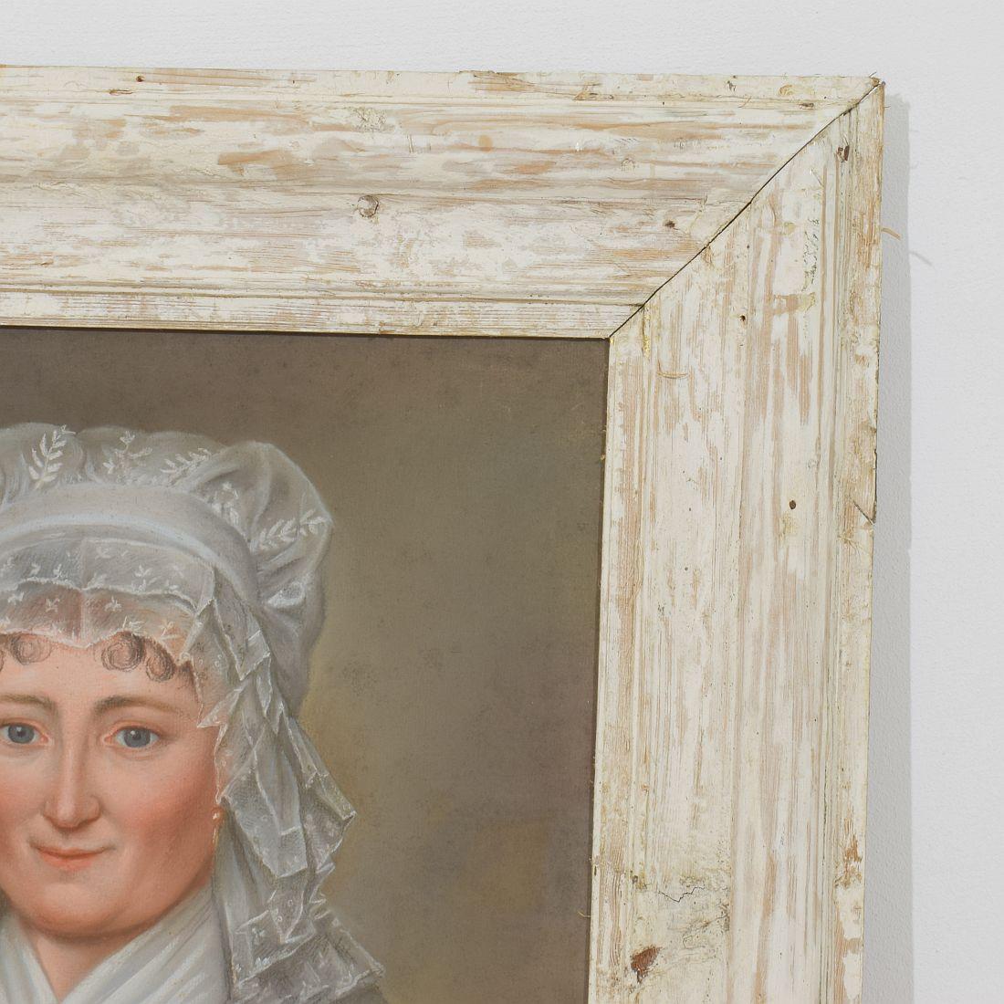 Ritratto di giovane donna a pastello francese del XVIII secolo In condizioni buone in vendita a Buisson, FR