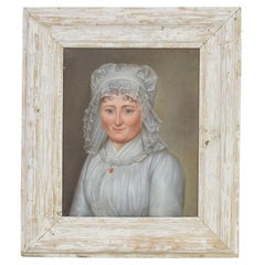 18th Century French Pastel Portrait of a Young Woman