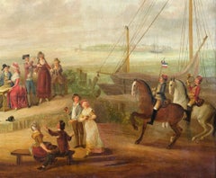 Monumental Late 18th Century French Oil Painting “Liberté de l’Escaut 1793”