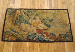 18th Century French Pastoral Landscape Tapestry, with Shepherds and Their Sheep