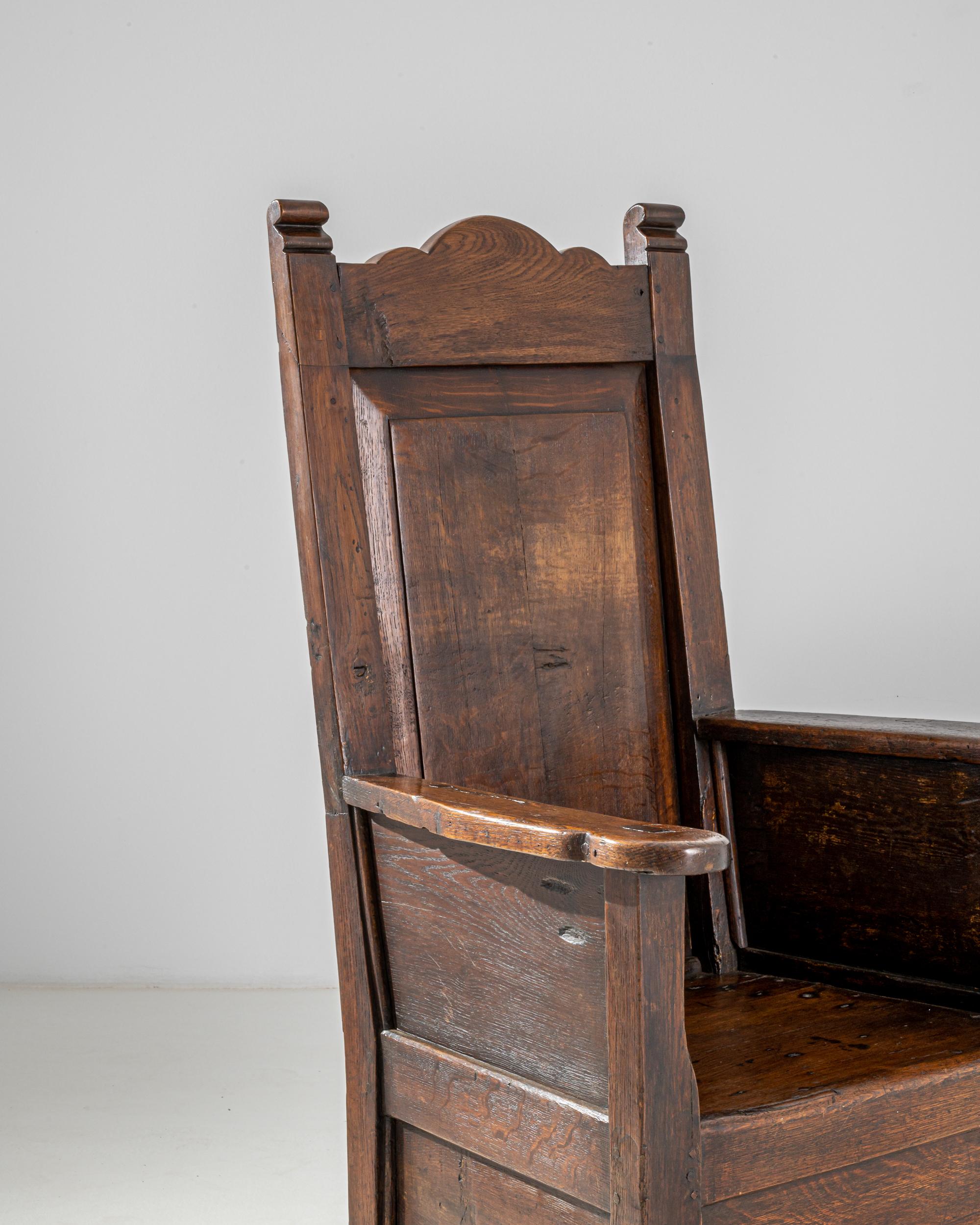 18th Century French Patinated Wooden Armchair For Sale 2