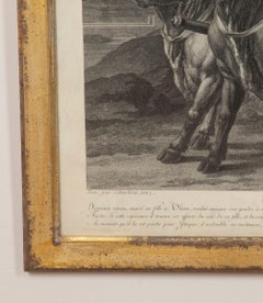 Gravure française du XVIIIe siècle représentant Pénélope et Ulysse