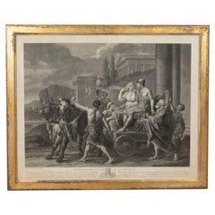 Gravure française du XVIIIe siècle représentant Pénélope et Ulysse