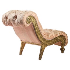 Antique 18th Century French Petite Pink Chaise