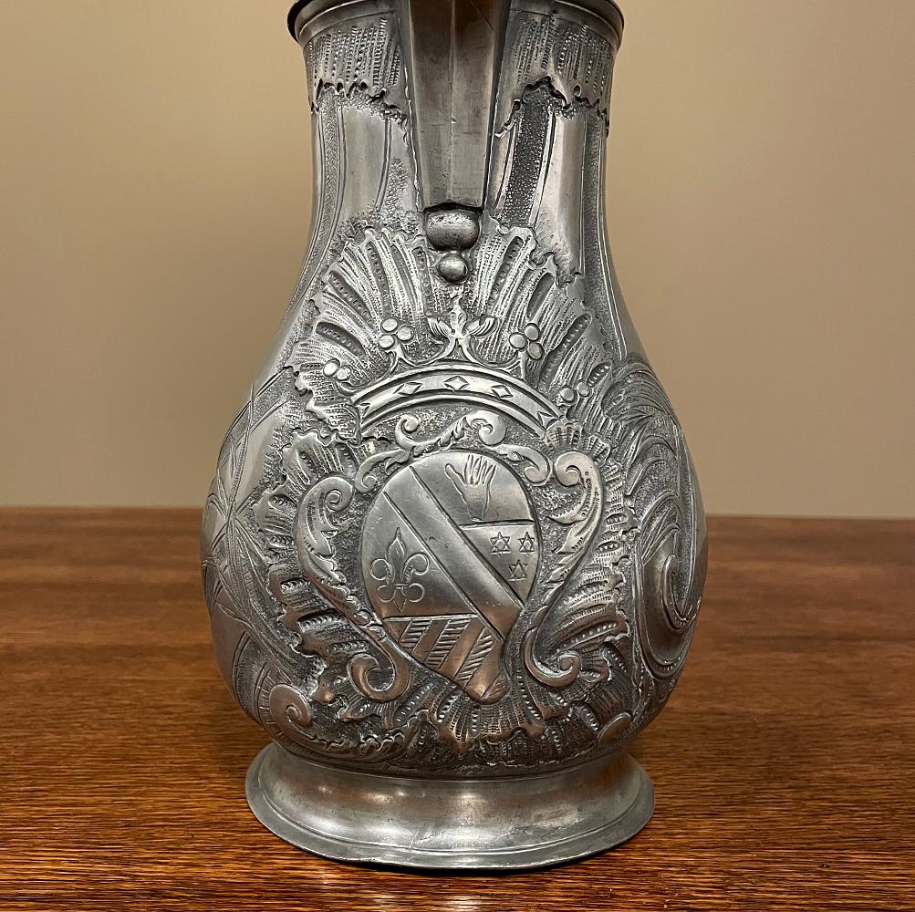 18th Century French Pewter Pitcher For Sale 3