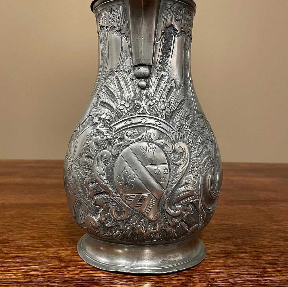 18th Century French Pewter Pitcher For Sale 4