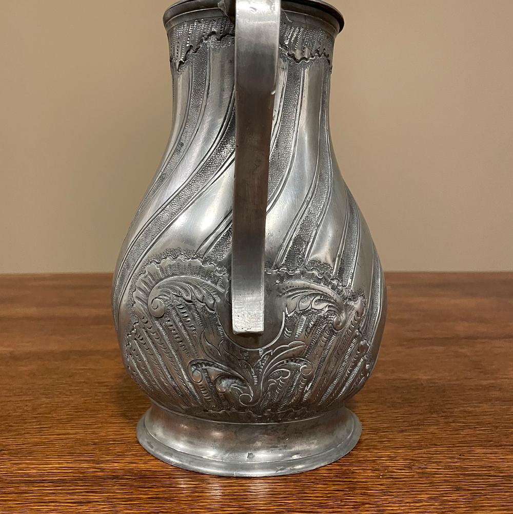 18th Century French Pewter Pitcher For Sale 5