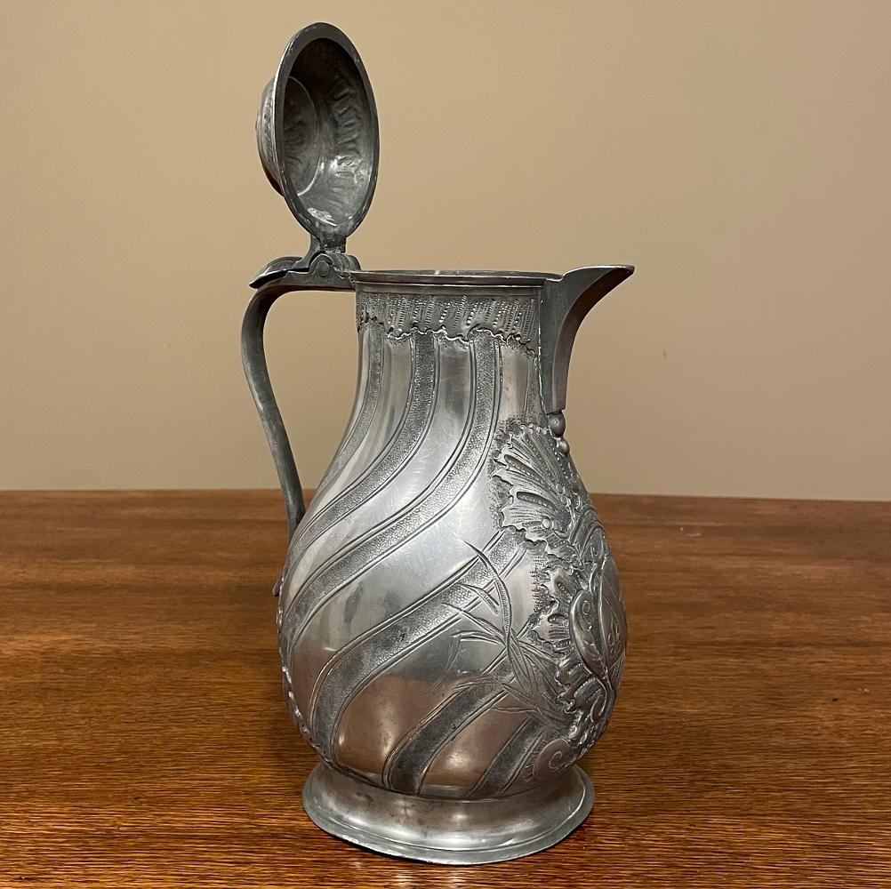 18th Century French Pewter Pitcher For Sale 6