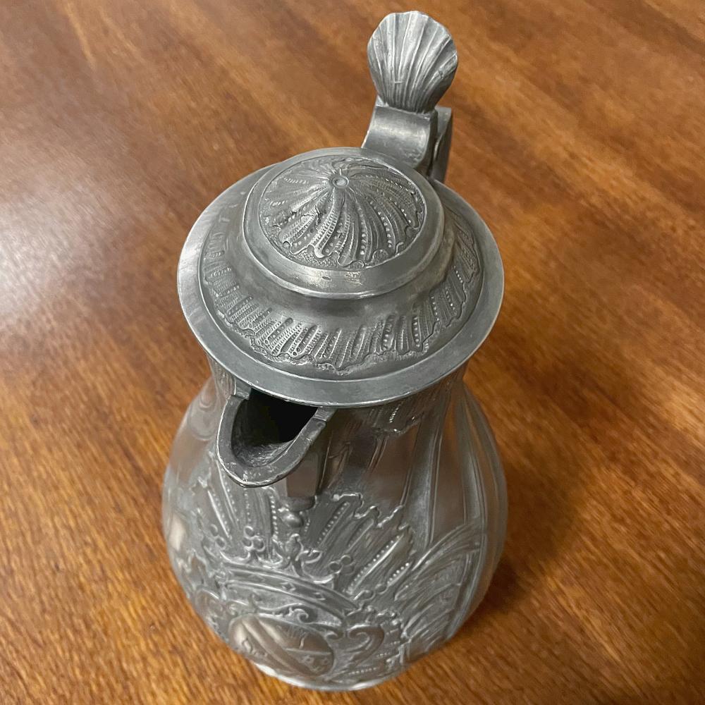 18th Century French Pewter Pitcher For Sale 8