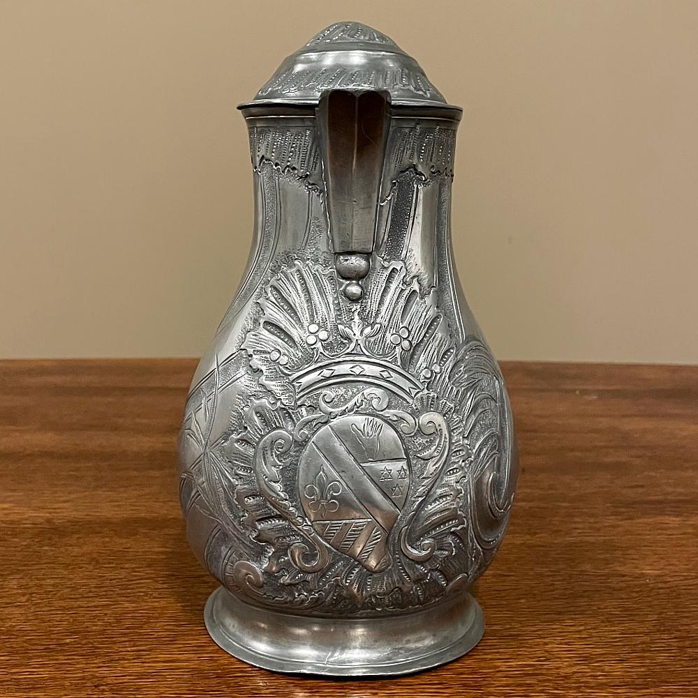 18th Century French Pewter Pitcher In Good Condition For Sale In Dallas, TX
