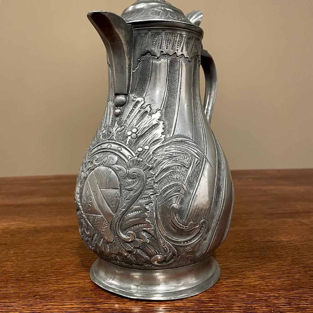 18th Century French Pewter Pitcher For Sale 1