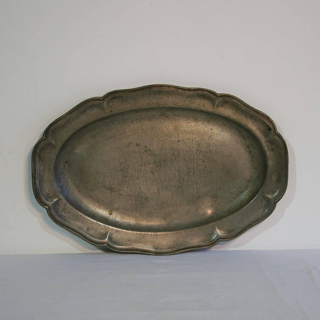 18th Century French Pewter Serving Plates 8