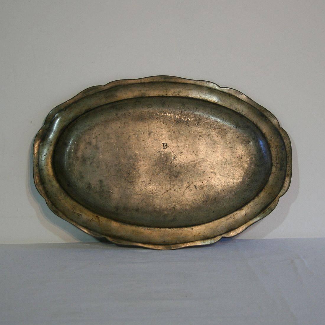 18th Century French Pewter Serving Plates 9