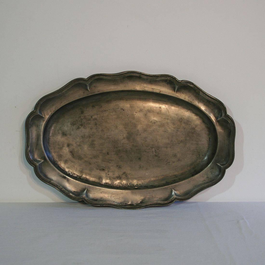 18th Century French Pewter Serving Plates 11