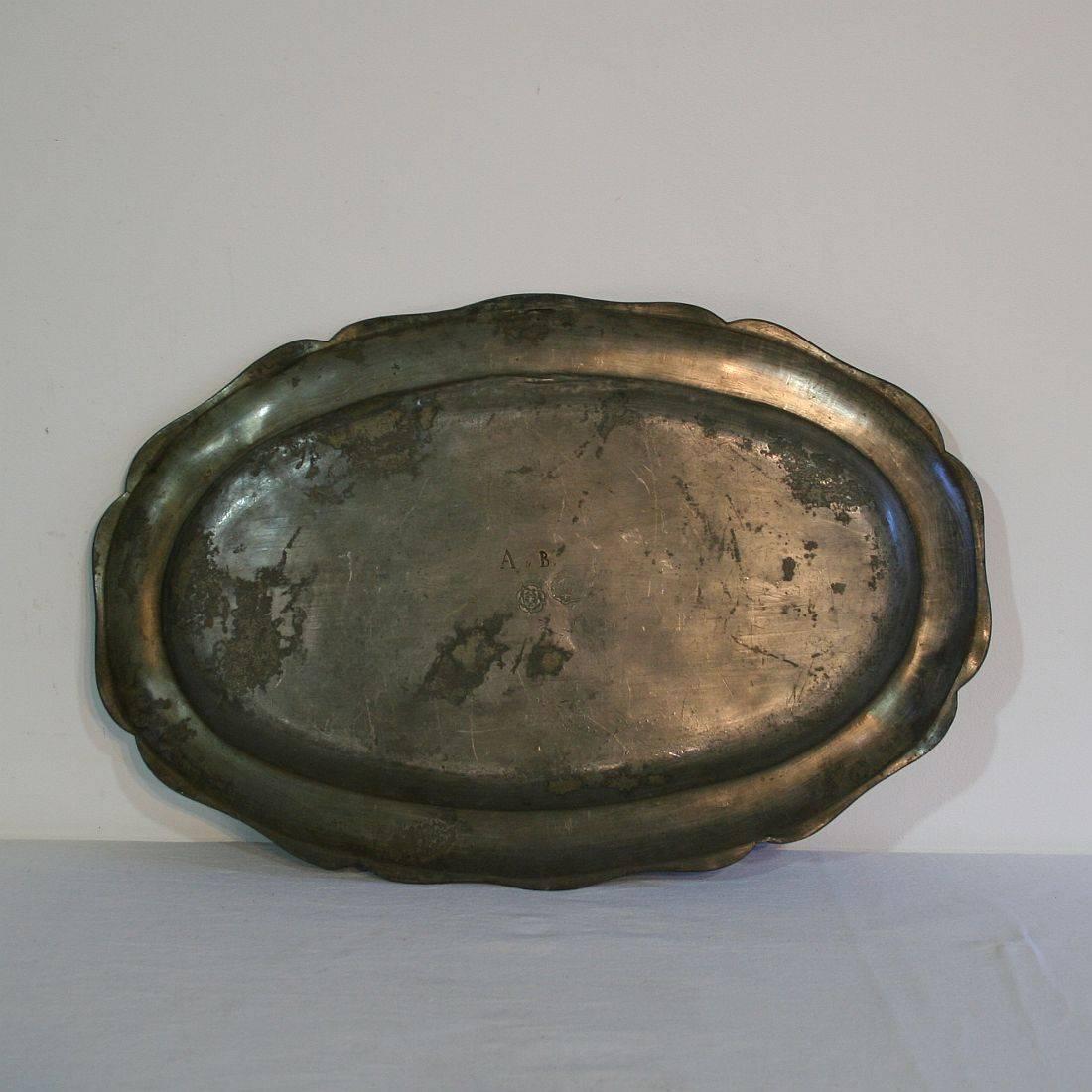 18th Century French Pewter Serving Plates 12