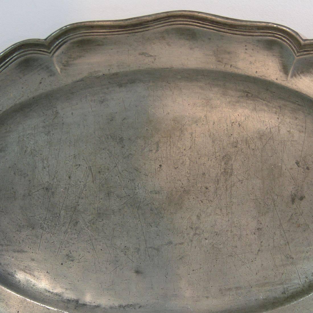 18th Century and Earlier 18th Century French Pewter Serving Plates