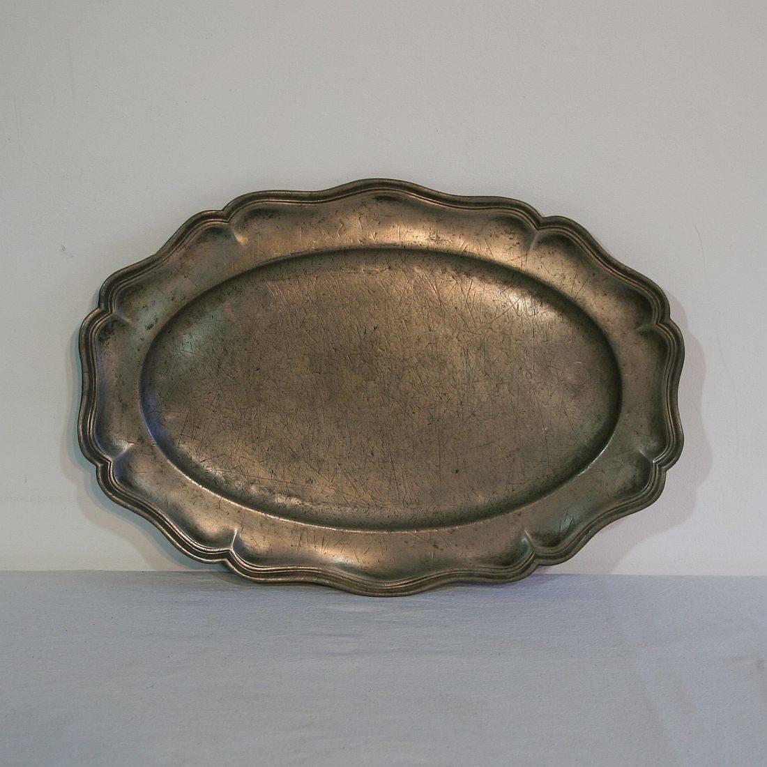 18th Century French Pewter Serving Plates 3