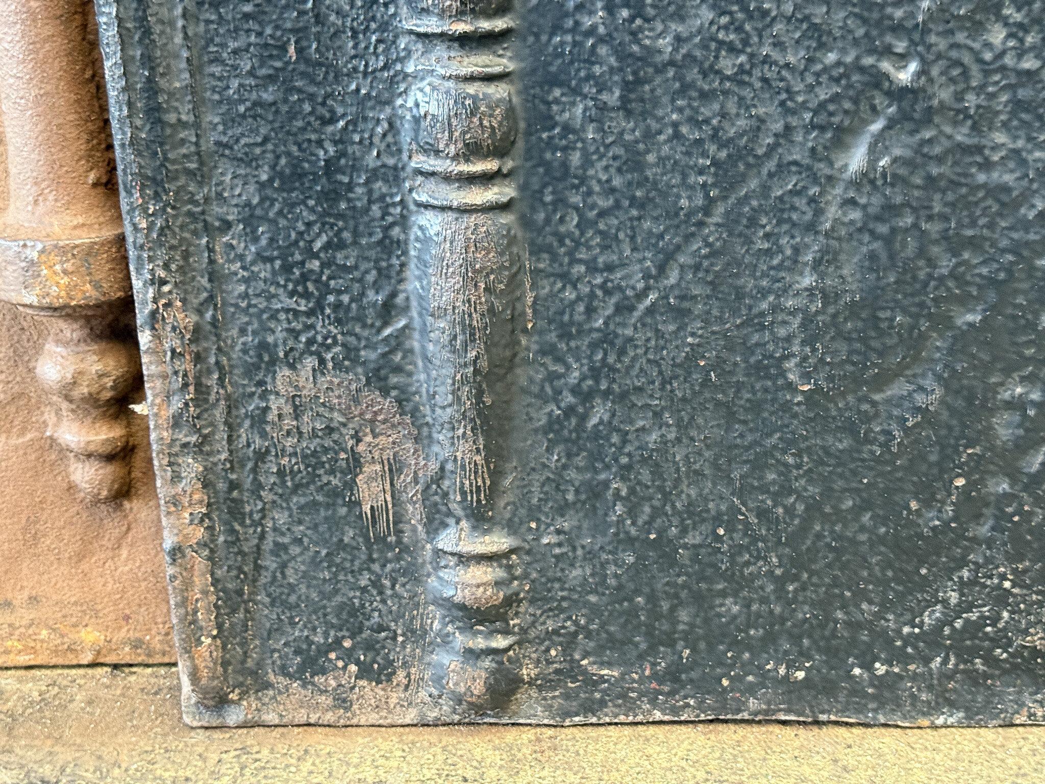 18th Century French 'Pillars with Decoration' Fireback / Backsplash For Sale 2