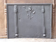 18th Century French 'Pillars with Decoration' Fireback / Backsplash