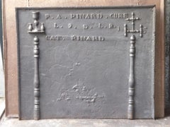 18th Century French 'Pillars with IHS Monogram' Fireback / Backsplash