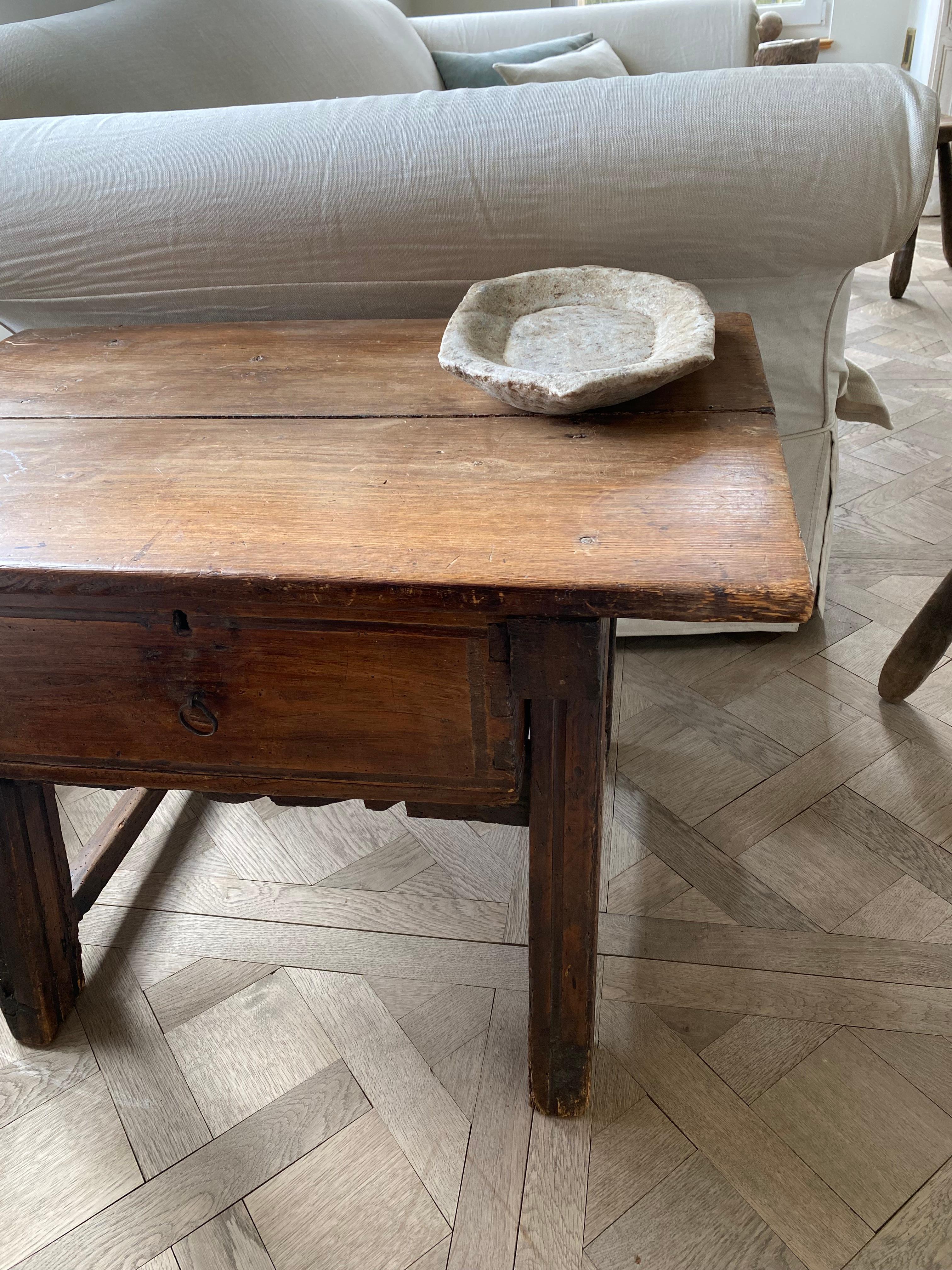 18th Century and Earlier 18th Century French Pine Pay Table For Sale