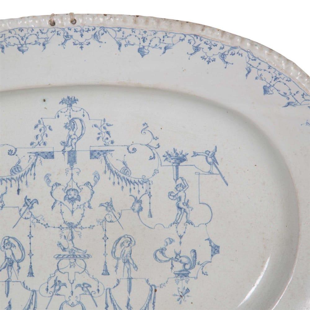Fantastic large 18th century French platter with wonderful hand painted decoration.