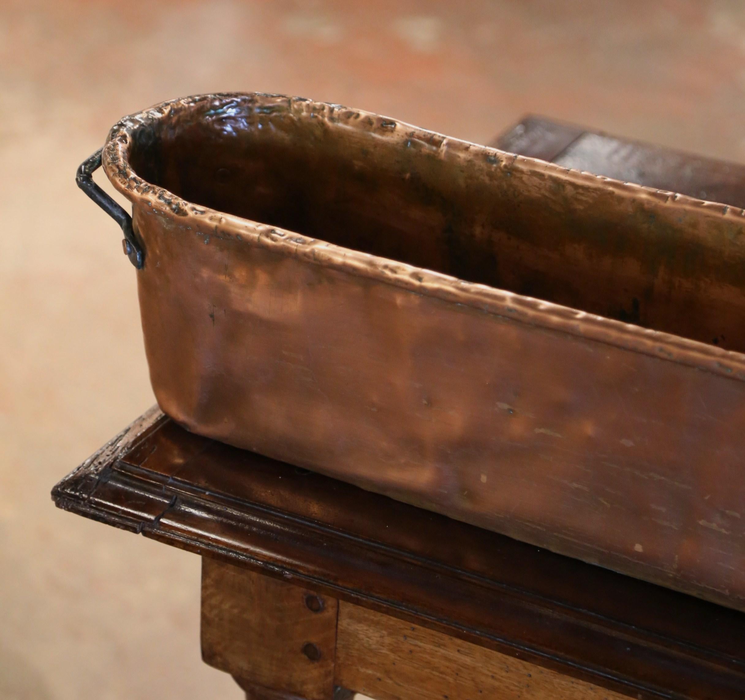 Country 18th Century French Polished Copper and Wrought Iron 