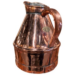 18th Century French Polished Copper Milk Pitcher from Paris