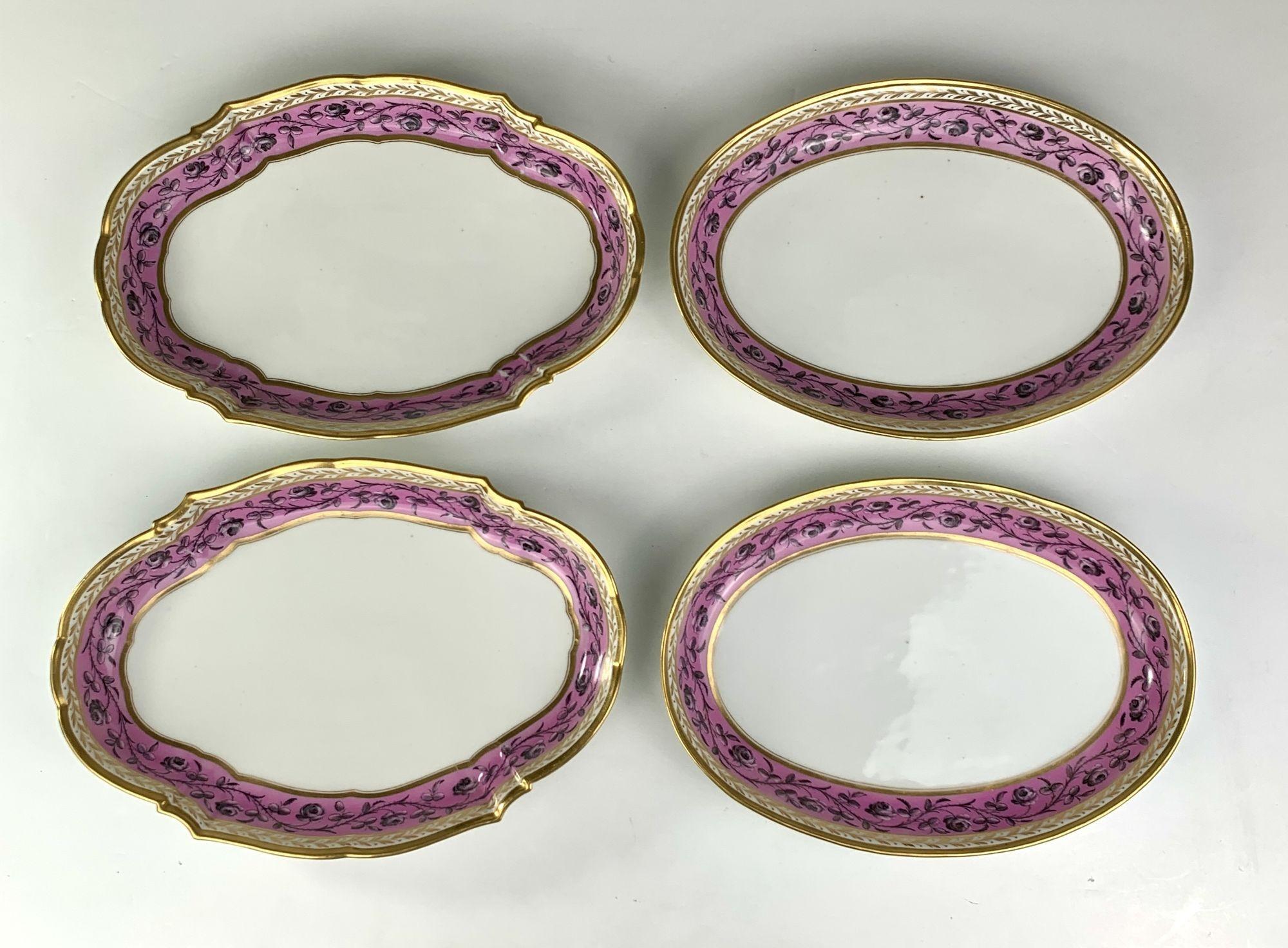 Ten French Porcelain Dishes 18th Century Made Circa 1780 For Sale 6