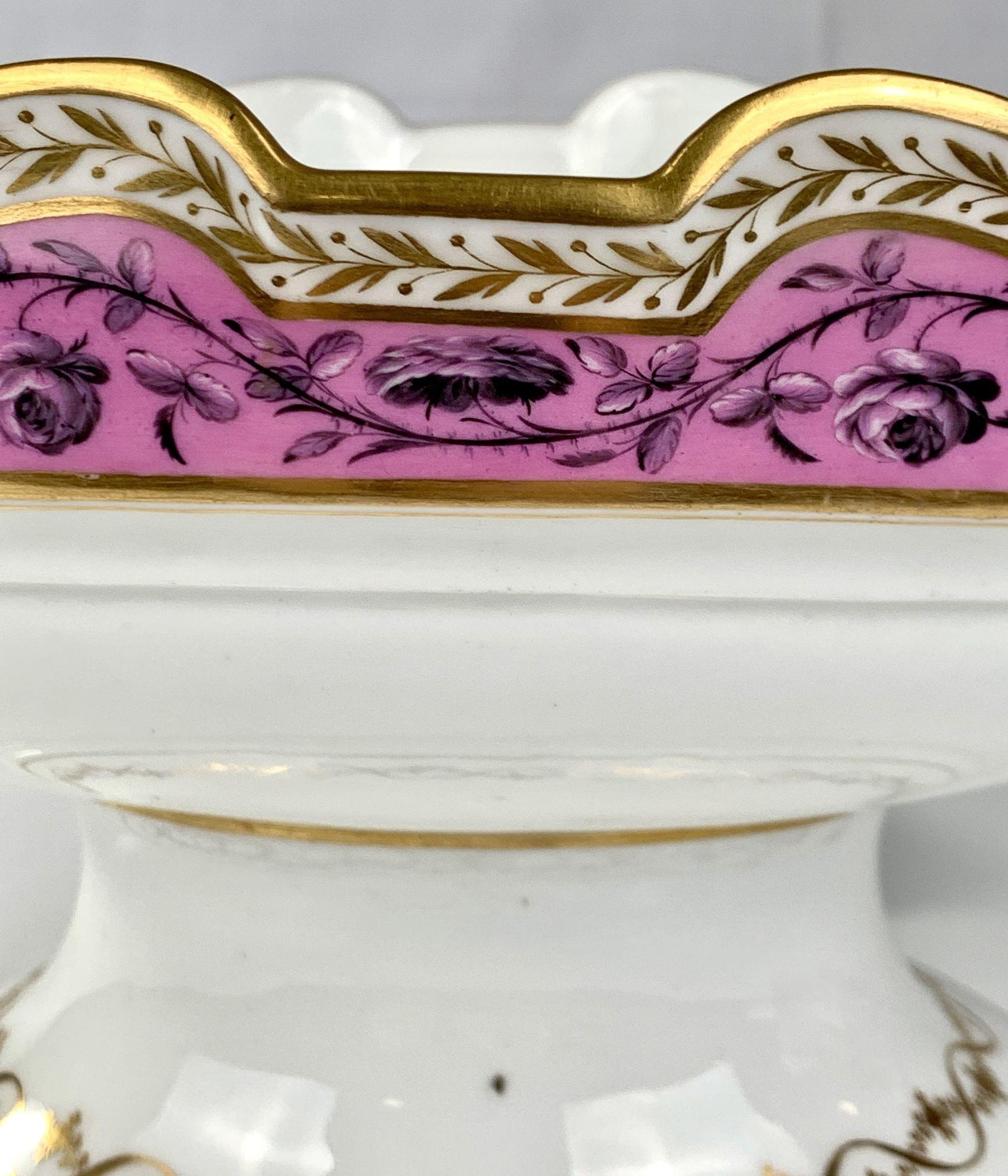 Hand-Painted Ten French Porcelain Dishes 18th Century Made Circa 1780 For Sale