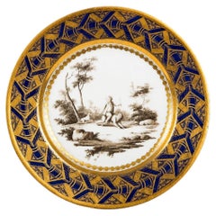 18th Century French Porcelain Plate by Dagoty with Children at Play